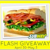 Subway Gift Card Flash Giveaway