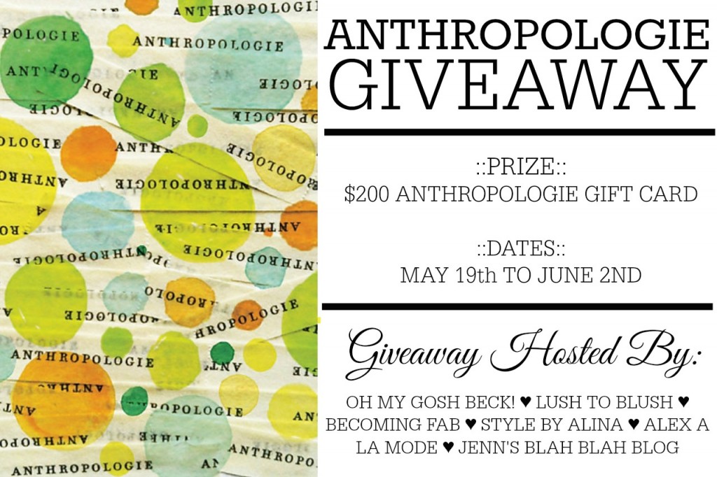 Anthropologie Giveaway Image
